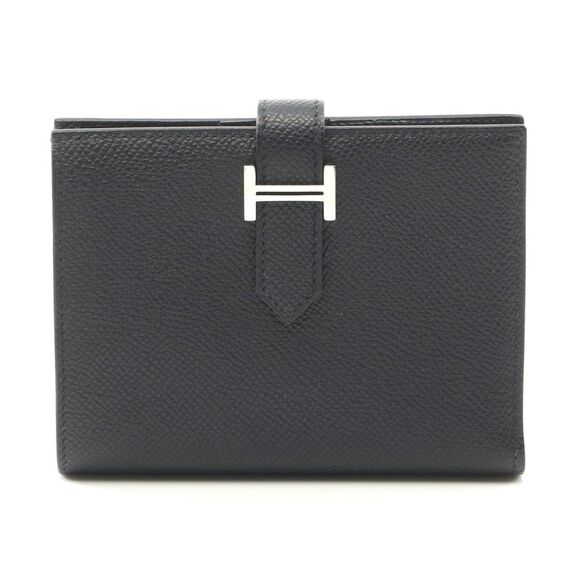 Hermes Compact Bearn Wallet Black - Picture 1 of 7